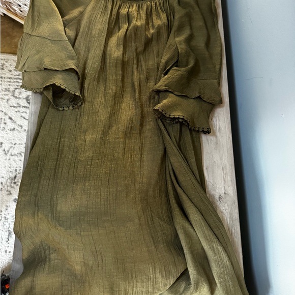 Anthropologie Naïf Boho Olive Midi Dress - Picture 6 of 9